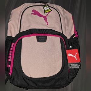 NWT Puma Pink and Black Classic Backpack New Laptop Sleeve Area